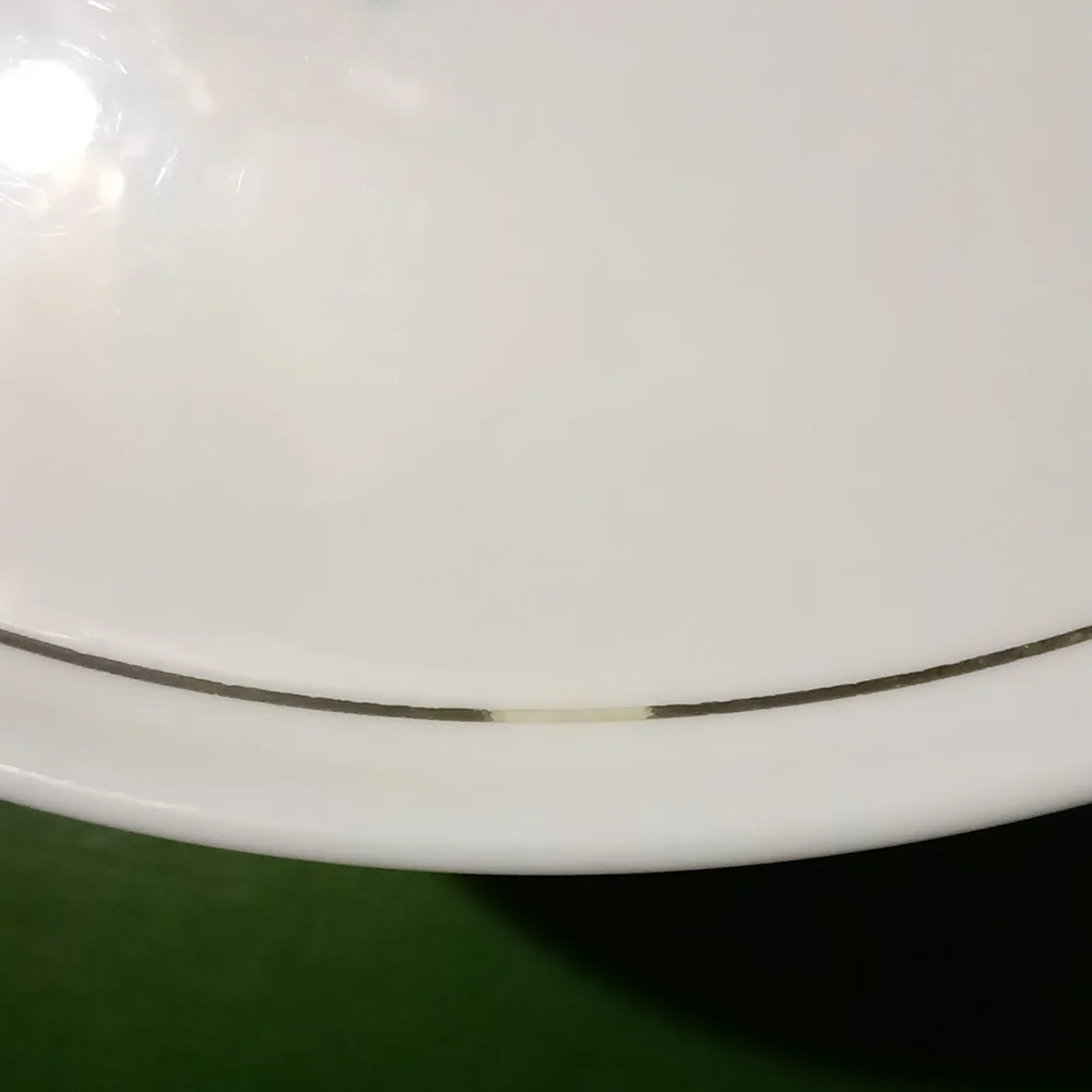 Vintage Hand Painted Milk Glass Pedestal Cake Stand Challinor Taylor Co